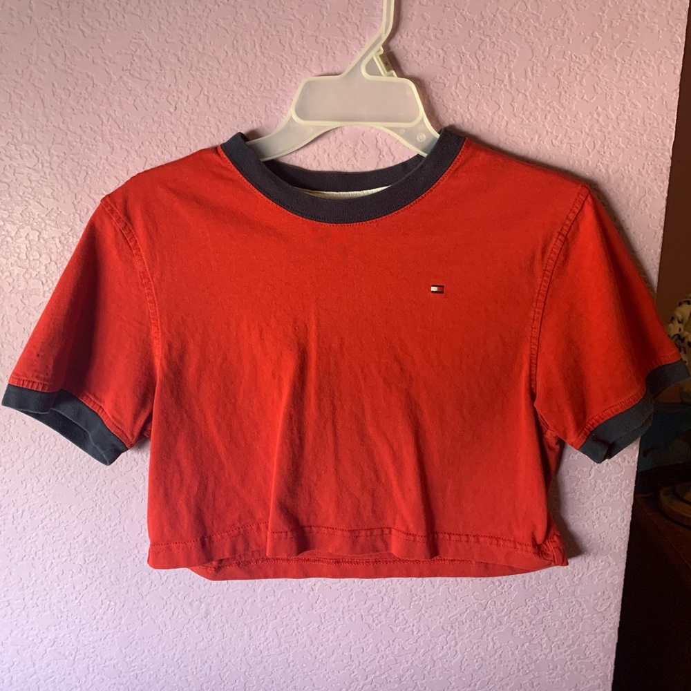 Tommy Hilfiger cropped T shirt (Red)